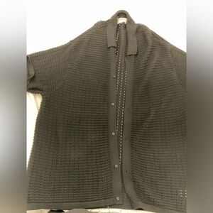 Black American eagle button down